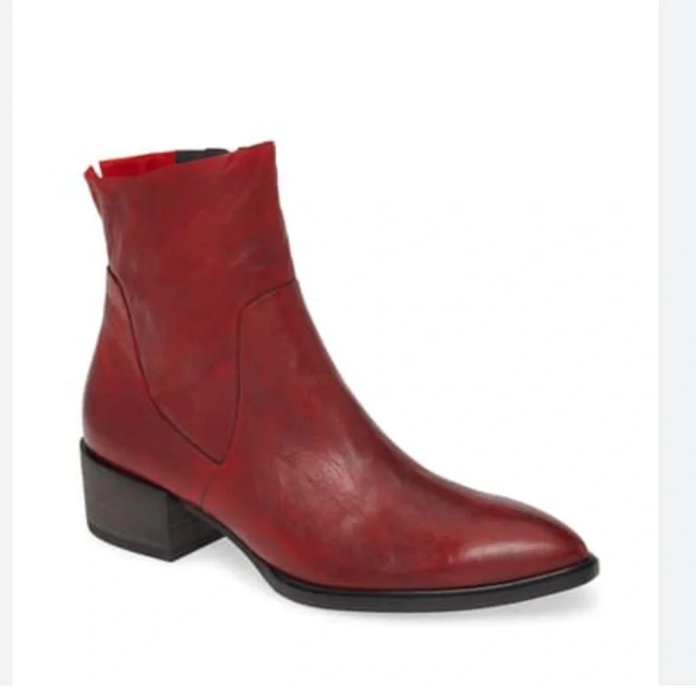 Paul Green Chili Red Ankle Booties - Picture 2 of 13